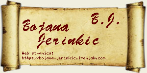 Bojana Jerinkić vizit kartica